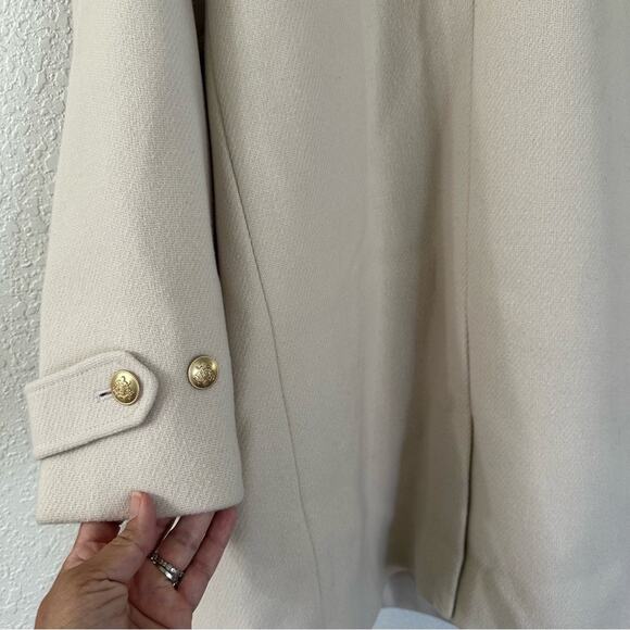 J. Crew Toscana Coat in Italian Stadium-Cloth Wool Blend Natural Plus Sz 22 NWT - Picture 9 of 16
